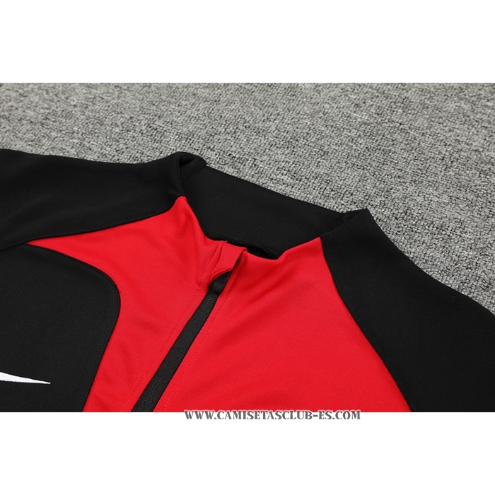 Chandal de Chaqueta del Corea del Sur 22-23 Negro y Rojo